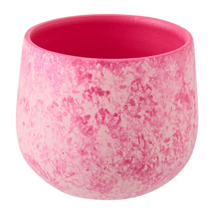J-Line Cache-Pot - céramique - rose/blanc - small