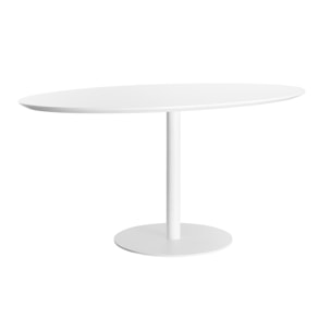 Table à manger design blanche ovale L169 cm HALIA