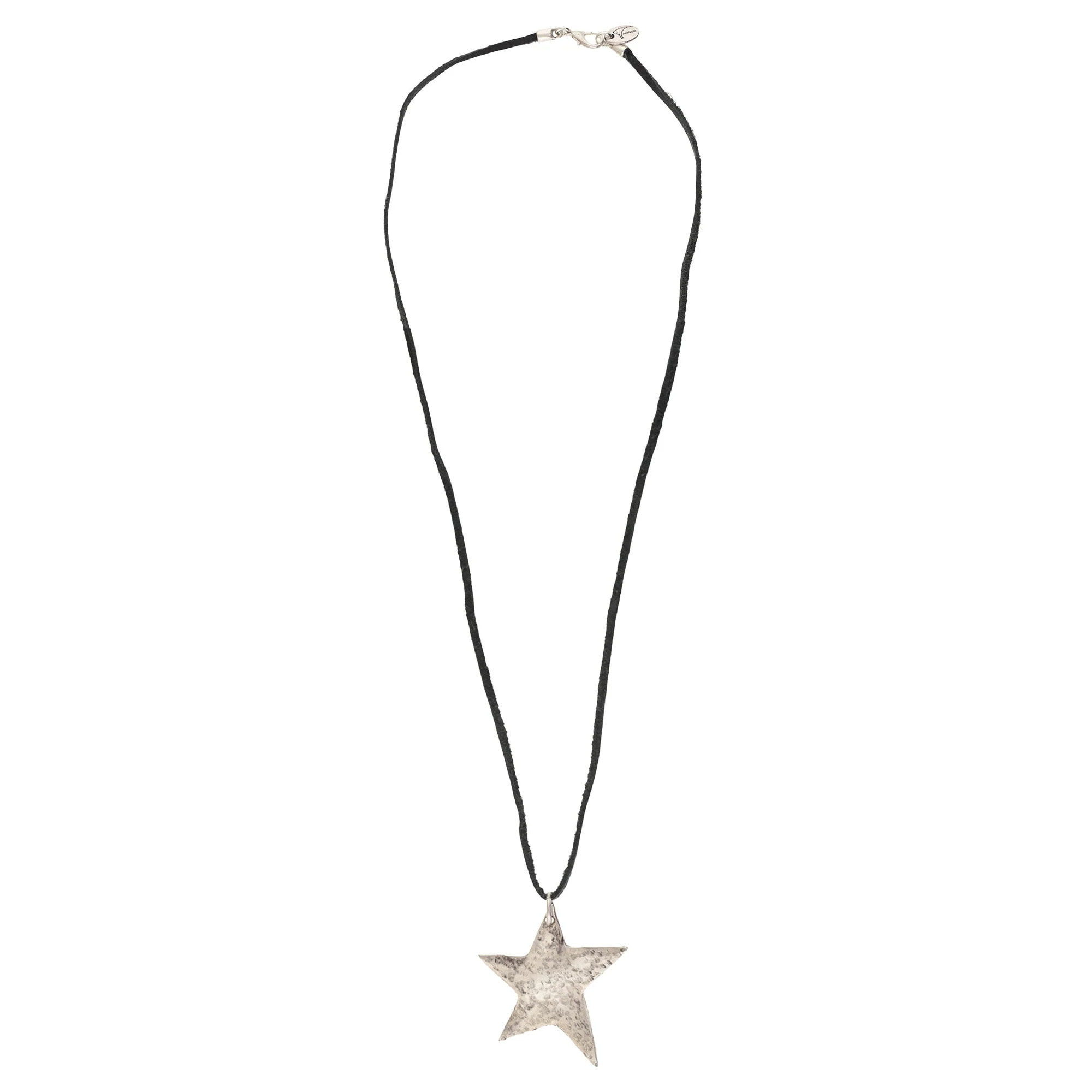 Collar largo Gran estrella plata