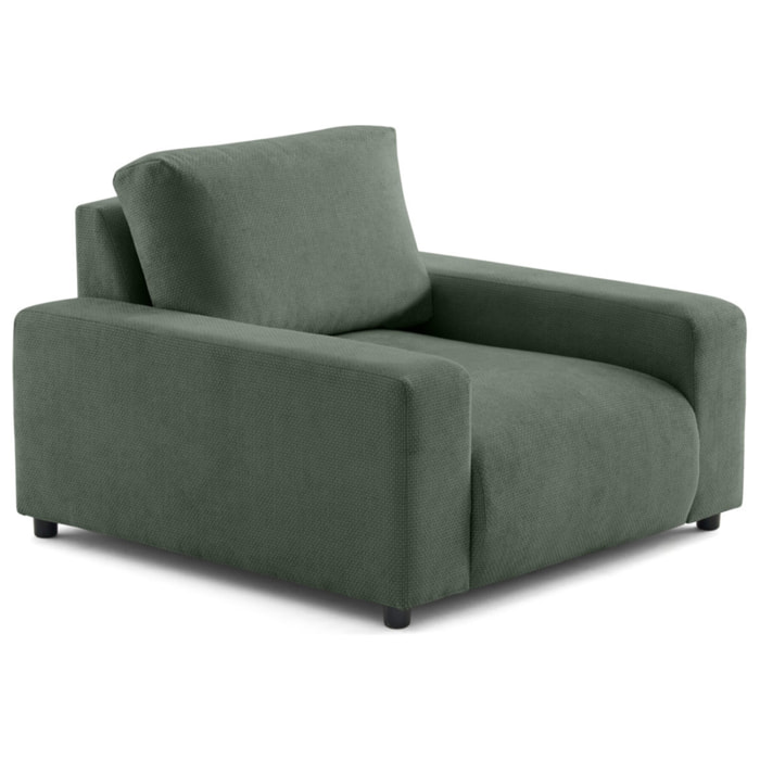 Pivoine - fauteuil en velours texturé - Vert