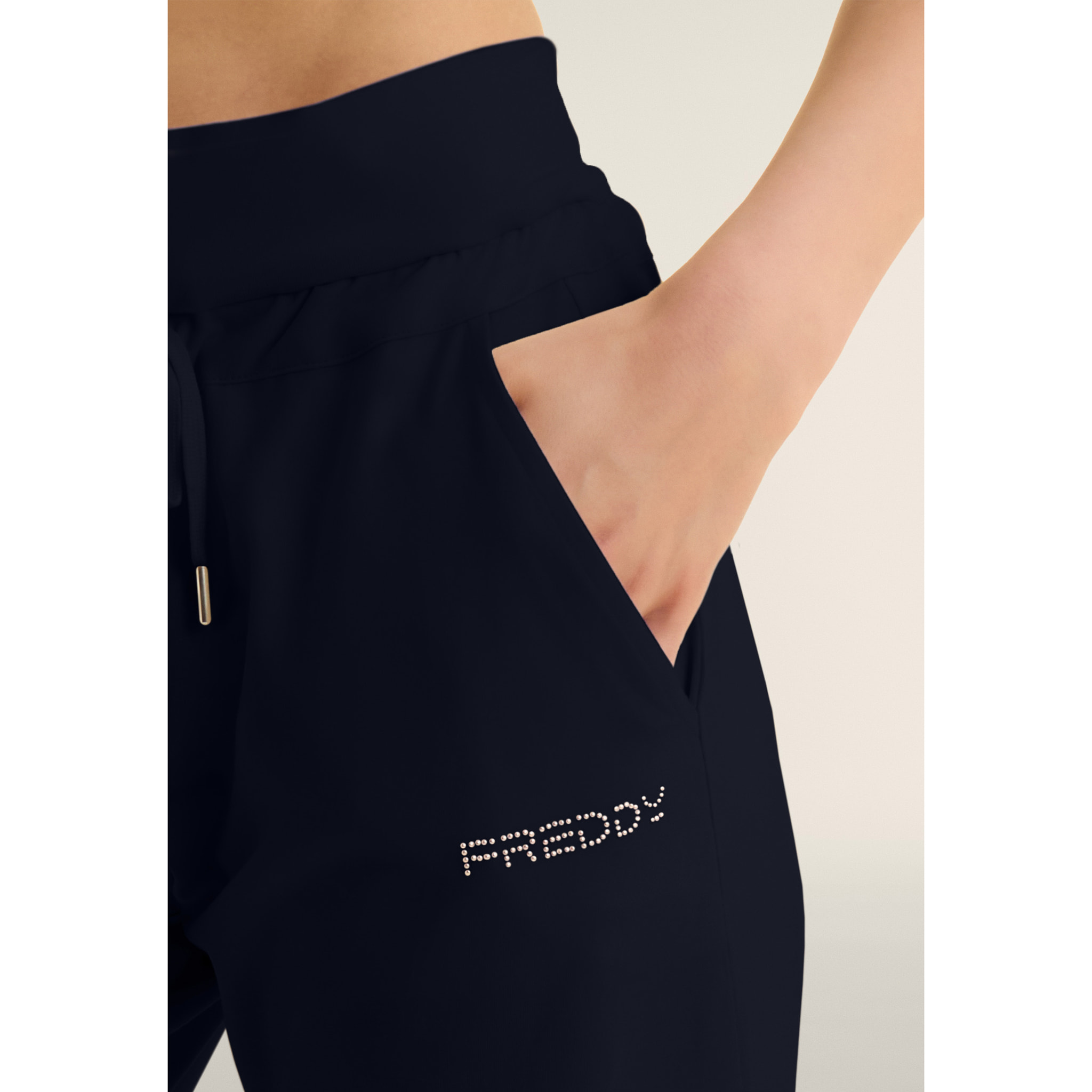 Pantaloni Sportivi con Coulisse in Jersey Elasticizzato