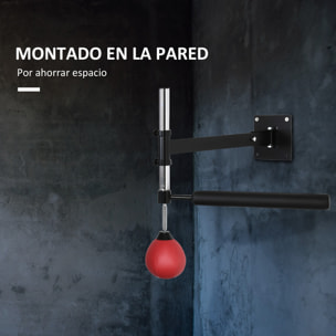 HOMCOM Bola de Velocidad Montado en Pared Altura Ajustable con Barra Giratoria