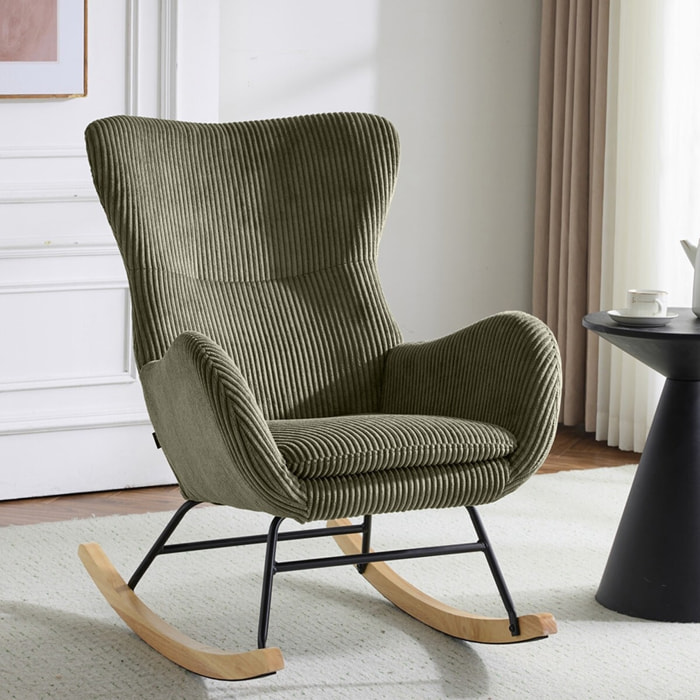 Rocking-chair en velours côtelé - BEA