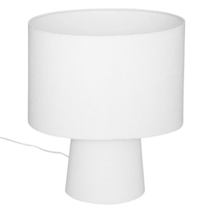 Lampe tissu "Eira" H45cm blanc
