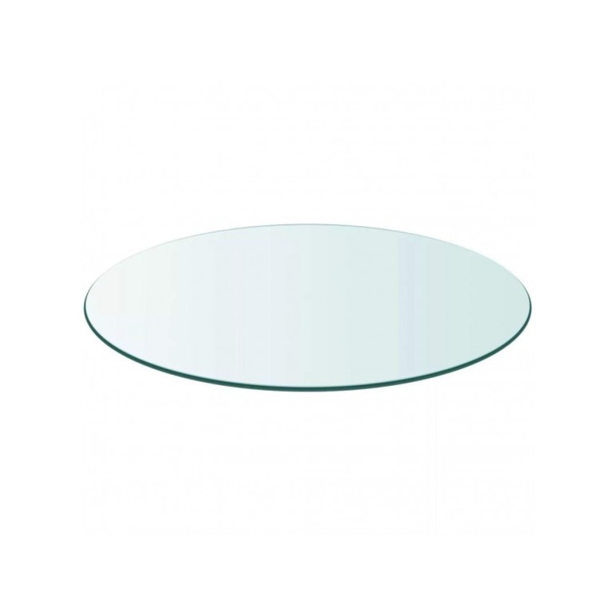 Plateau rond D150cm en verre trempé transparent - dessus de table résistant - PLATEAU