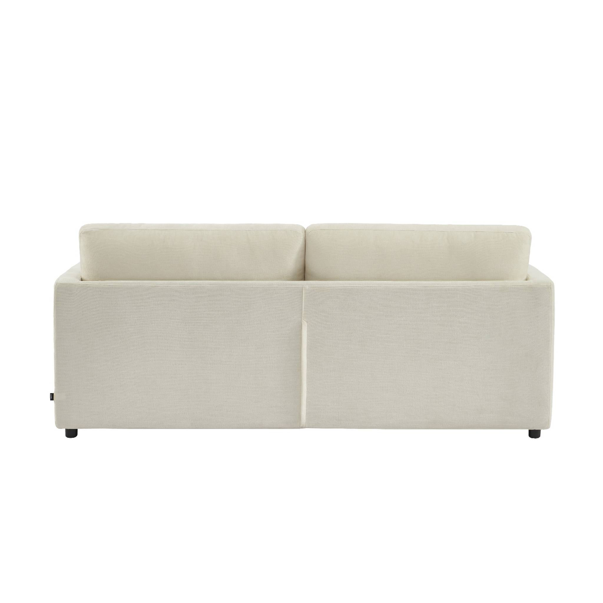 Canapé 2 places déhoussable tissu blanc L 198 x P 88 x H 85cm - Neo