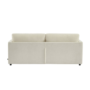 Canapé 2 places déhoussable tissu blanc L 198 x P 88 x H 85cm - Neo