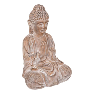 Statuette "Bouddha" - effet bois H45 cm