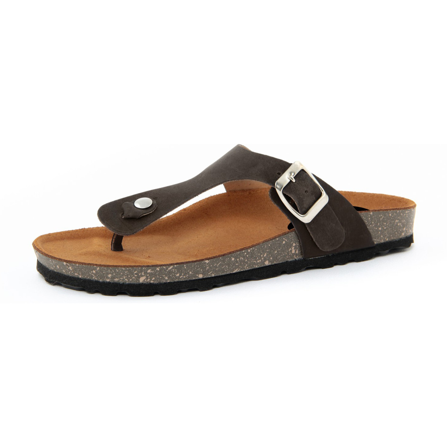 Sandalo flat Donna colore Marrone