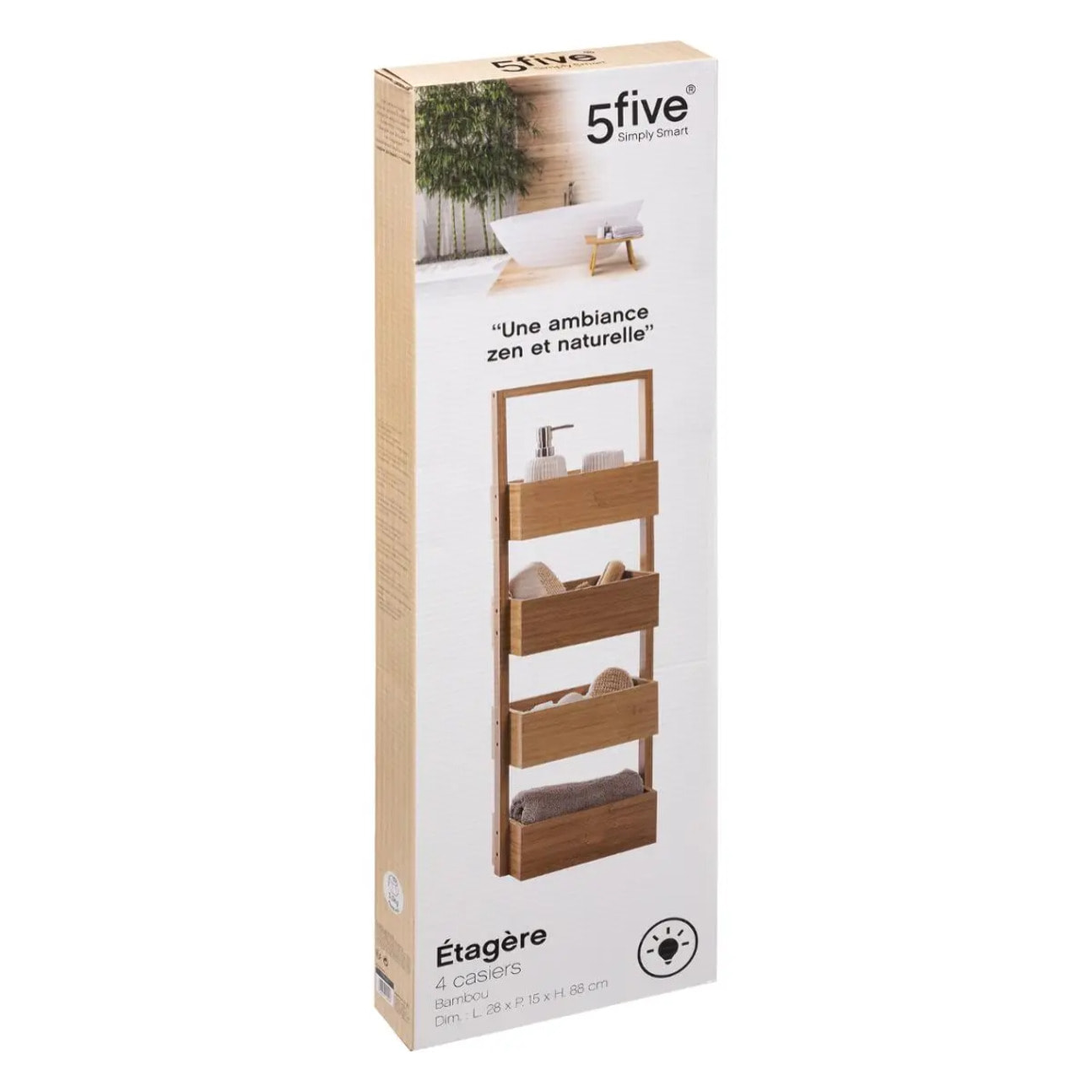 Desserte 4 niveaux bambou