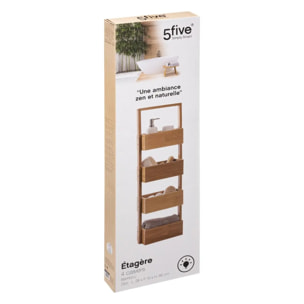 Desserte 4 niveaux bambou