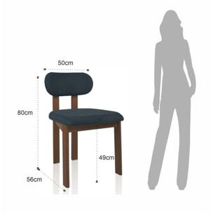 Tomasucci Ensemble de 2 chaises DARA en bois foncé