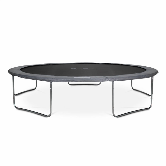 Trampoline rond Ø 460cm gris avec son filet de protection - Neptune - Trampoline de jardin 460 cm 4m | Qualité PRO. | Normes EU.