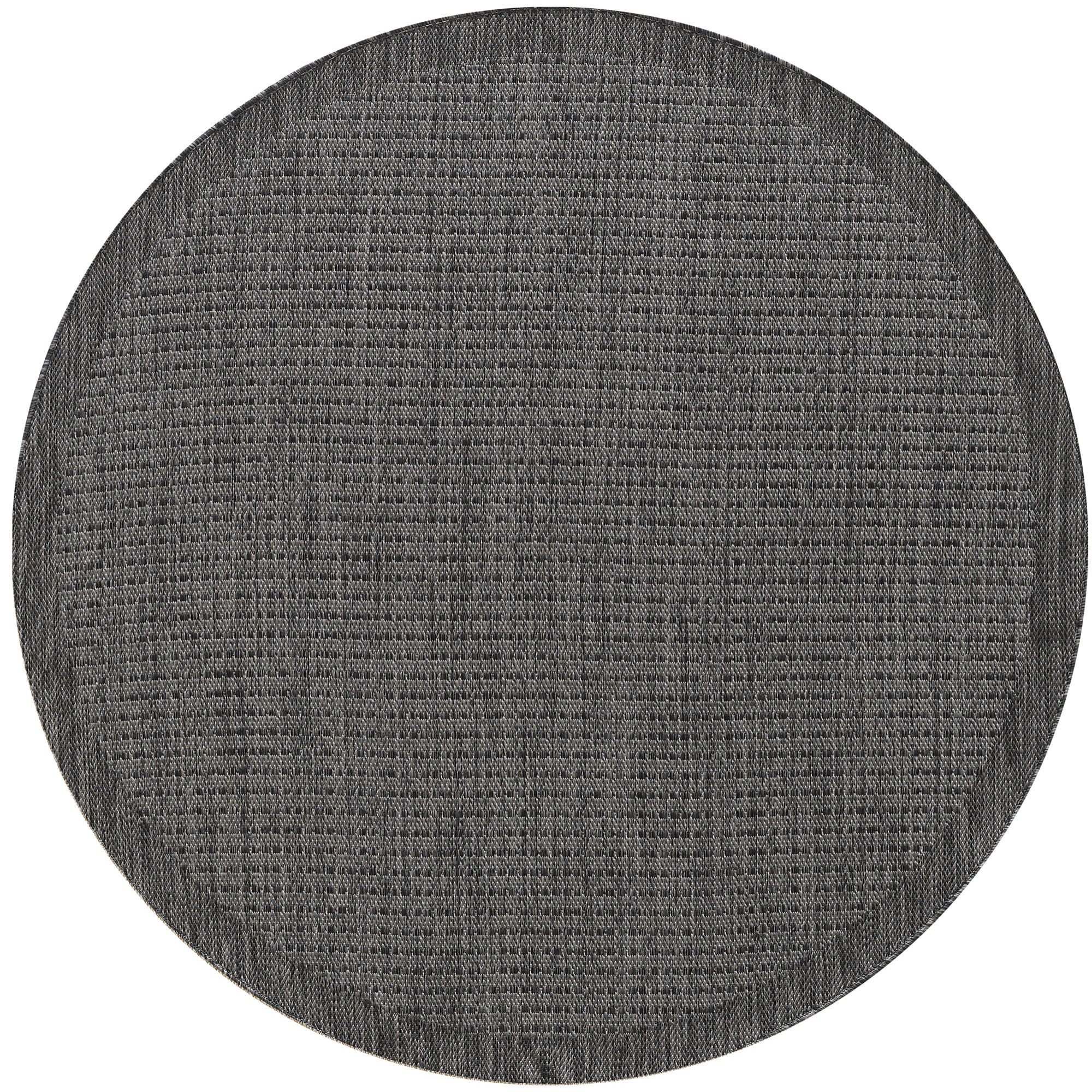 IBIZA - Tapis rond extérieur moderne Noir