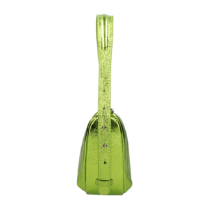 Borsa a spalla da donna - Modello False - Vera pelle e metallo - 26.0 x 15.0 x 10.0 cm