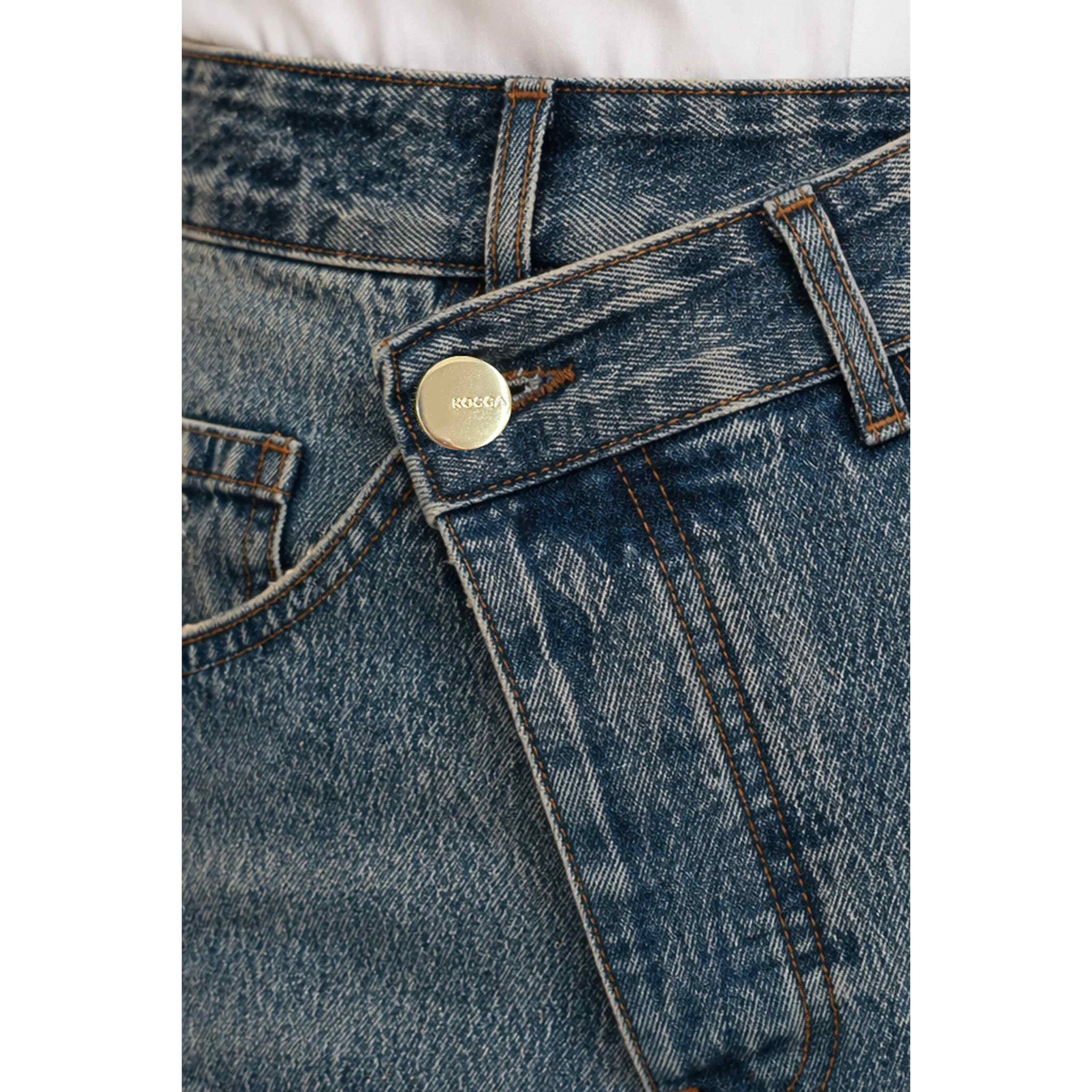 Kocca - Jeans da donna in cotone a vita alta con gamba larga Donna