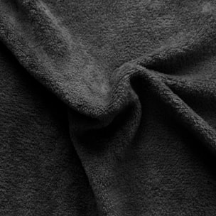 Couverture unie en molleton - Gris Foncé