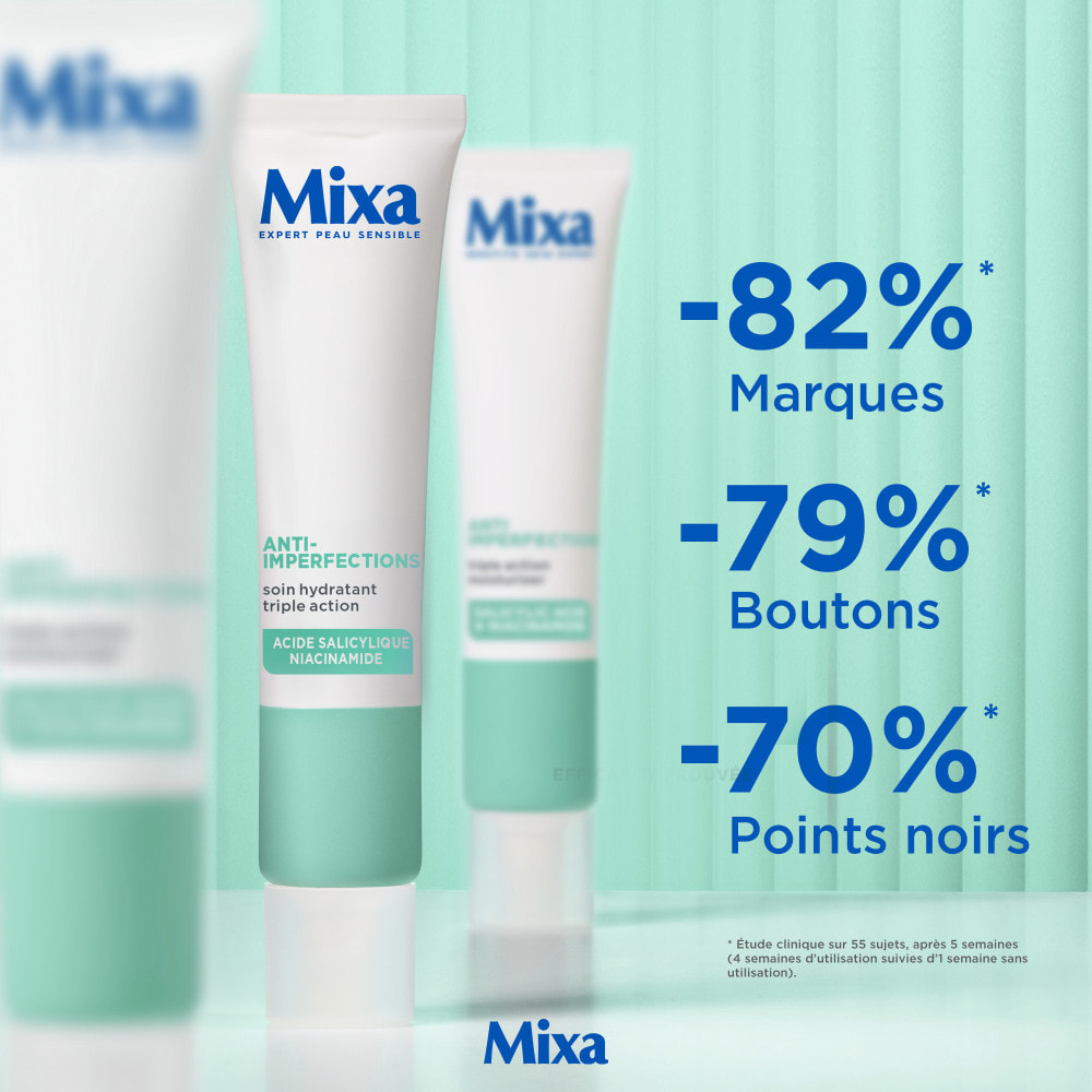 Mixa Soin hydratant triple action anti-imperfections 40ml