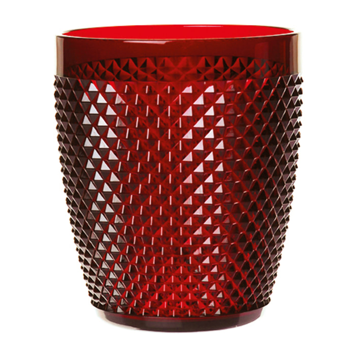 Set 6 Bicchieri Excelsa – Diamond, Plastica Rosso 40 cl