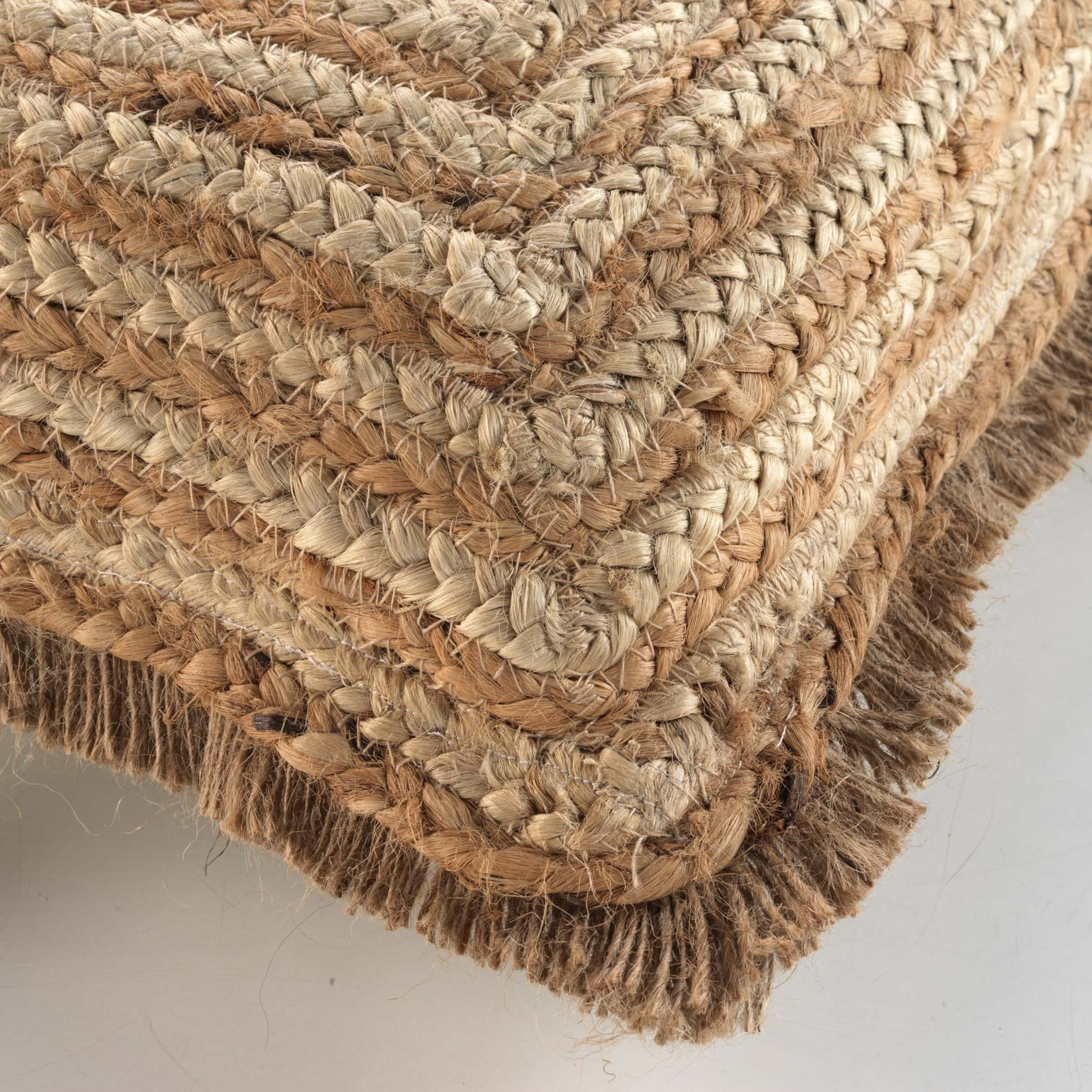 Coussin en jute bohème - Naturel