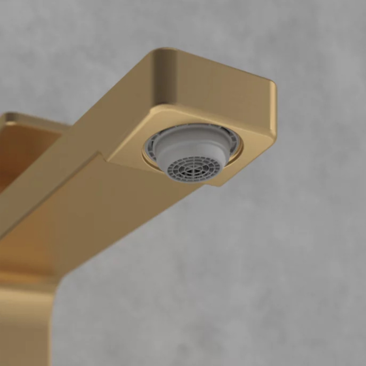 Mitigeur lavabo surélevé Architectura Square avec vidage Push Open Brushed Gold