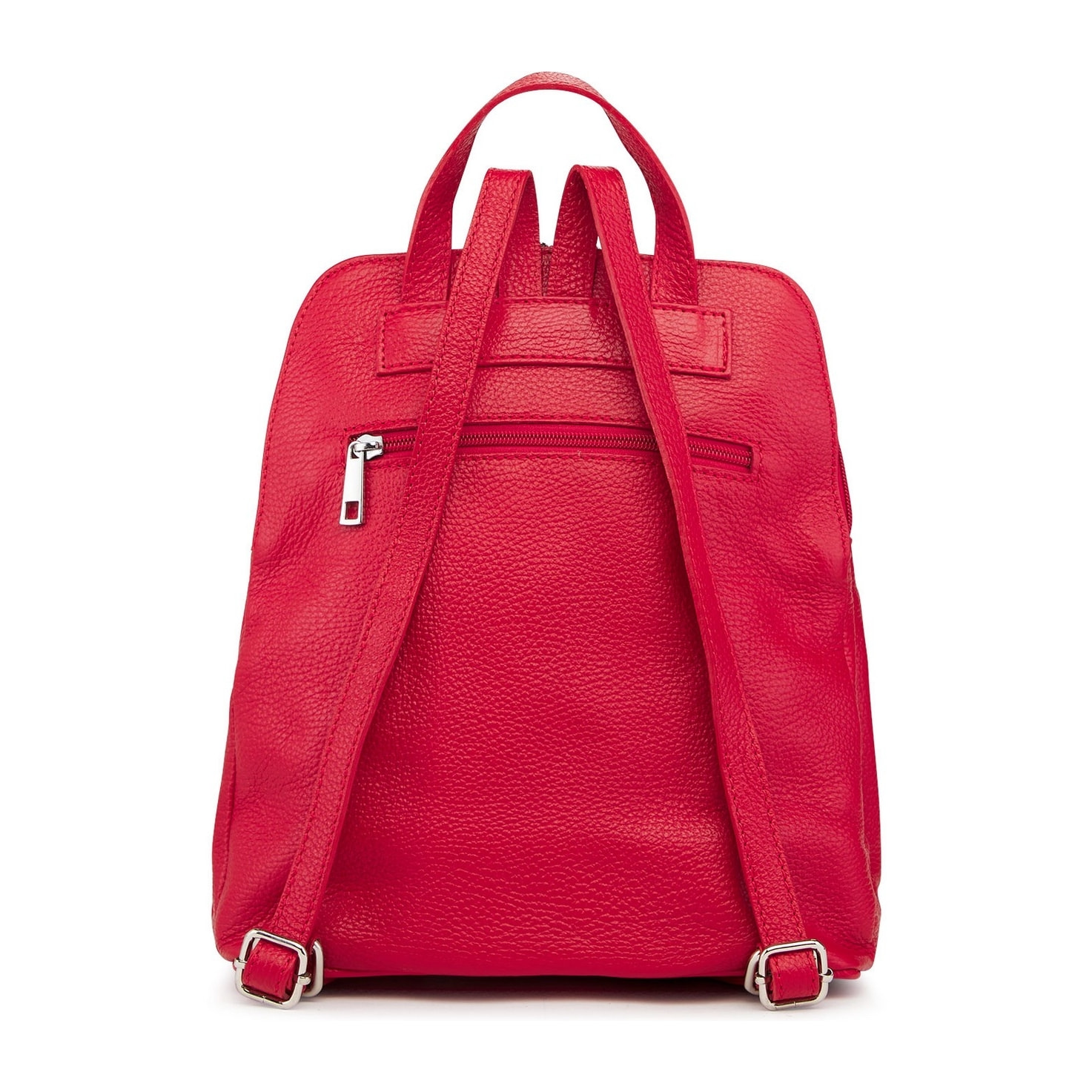 Borse Donna colore Rosso-in pelle Made in Italy 30x33x16cm