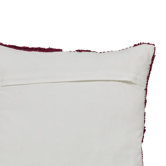 Coussin "Poppy" coton tufté violet 50x50cm
