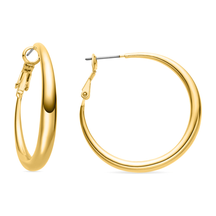 Pendientes de 34mm de diámetro acabado oro amarillo de 18k