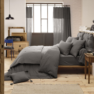 Drap housse - bonnet:30cm - 100% gaze de coton granit