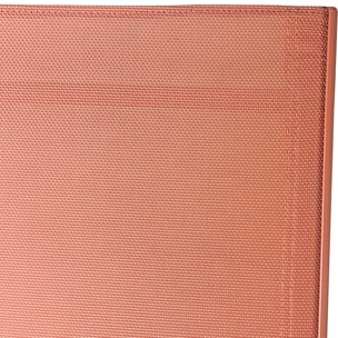 Lot de 2 bains de soleil SARDINIA en textilène terracotta - structure terracotta
