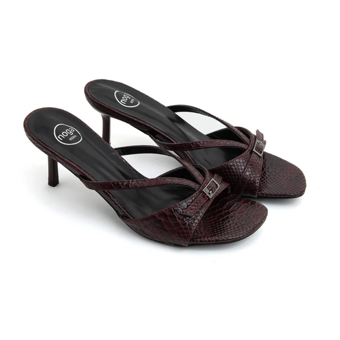 Sabot cage con tacco a stiletto - VINO