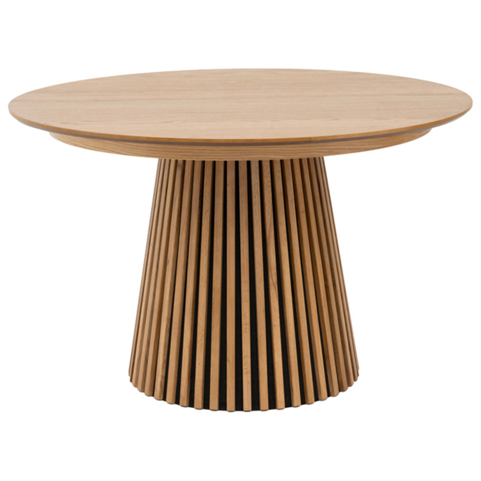 Freya - table à manger ronde extensible - bois - 4 à 8 personnes - Bois