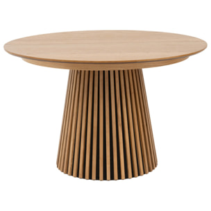 Freya - table à manger ronde extensible - bois - 4 à 8 personnes - Bois