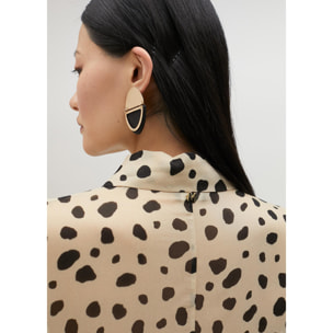 Camicia nera a pois