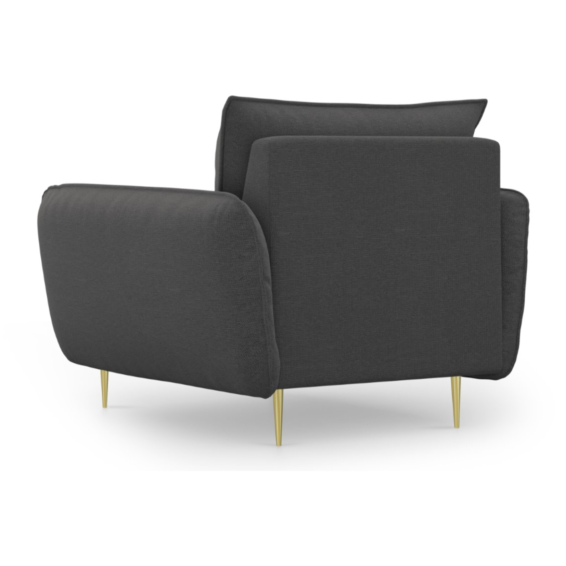 Fauteuil "Vienna" en tissu structurel gris foncé