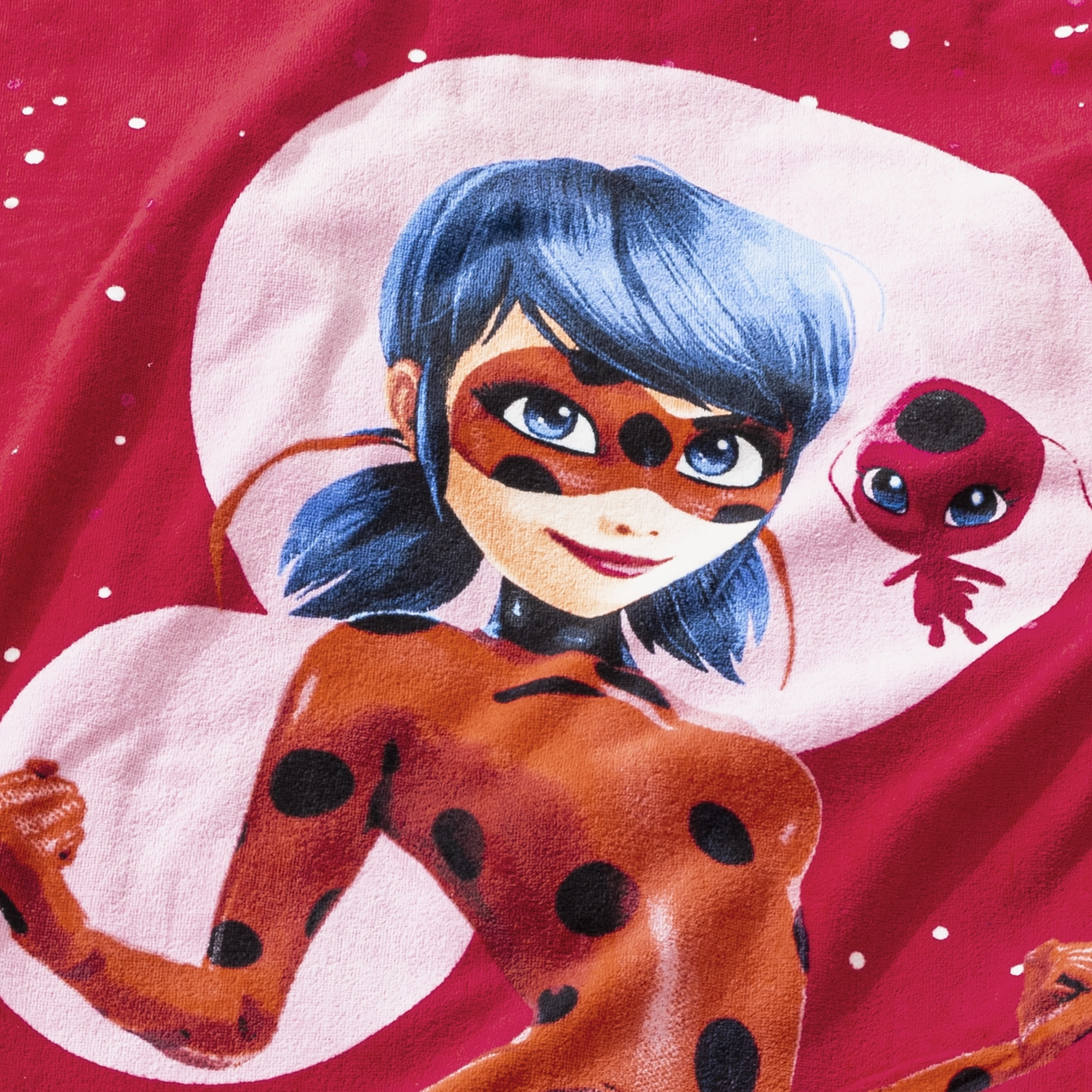 Drap de plage imprimé 100% coton, MIRACULOUS LADYBUG SUPERGIRL