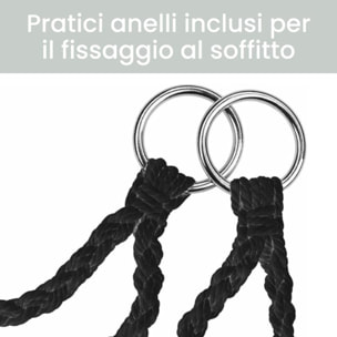 Amaca da Giardino Poltrona Sospesa Amaca da Appendere Macramè con Cuscino | Dondolo ad Uncinetto