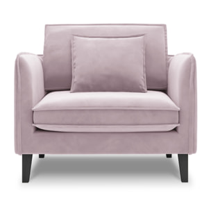 Fauteuil xl "Provence" en velours lavande