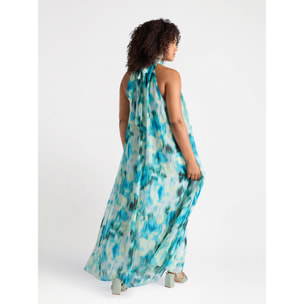 Fiorella Rubino - Vestito lungo stampato - Verde acqua