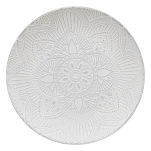 Centre de table Maia rond D.30cm blanc