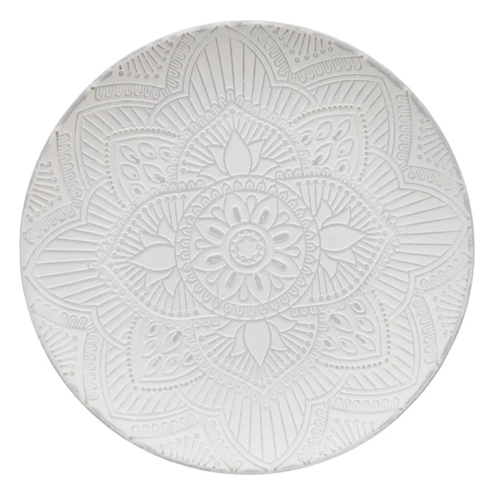 Centre de table Maia rond D.30cm blanc