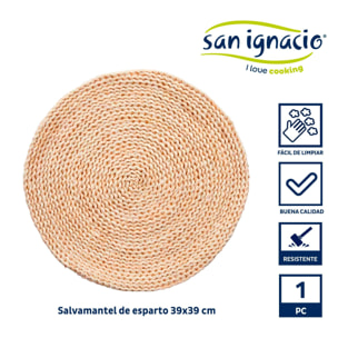 Salvamantel esparto redondo 40cm colección kinvara