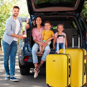 Juego De Maletas Rígidas Abs Itaca Sevron Amarillo