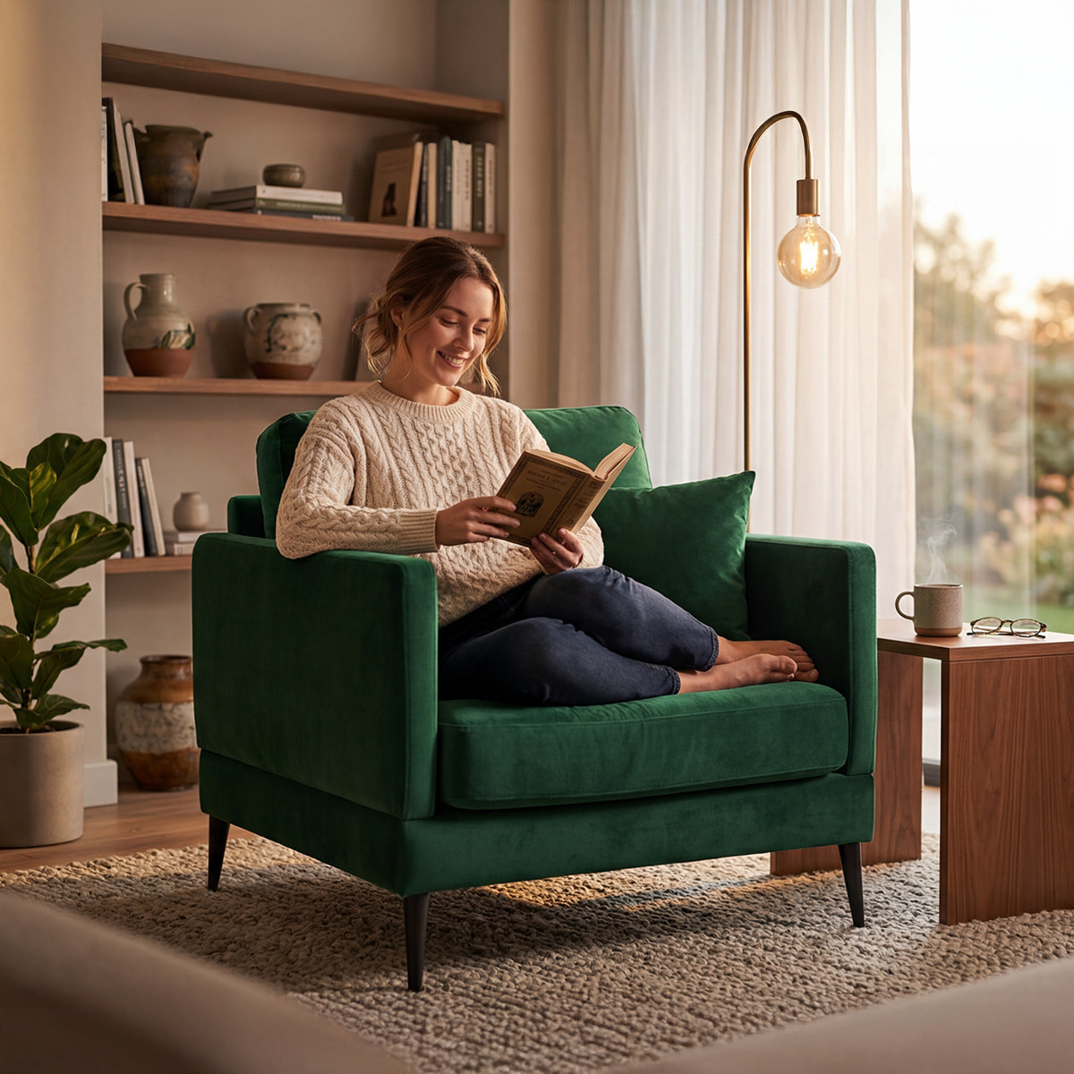 Fauteuil Splendido Velours - 1 Place