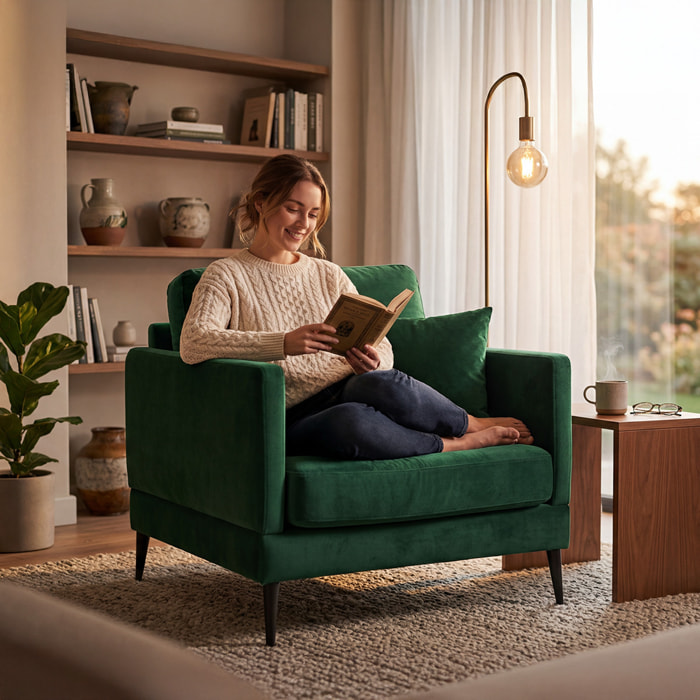 Fauteuil Splendido Velours - 1 Place