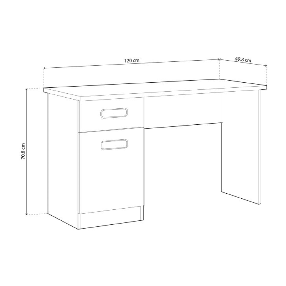 Mesa de estudio Play Tofe - Gris Grafito