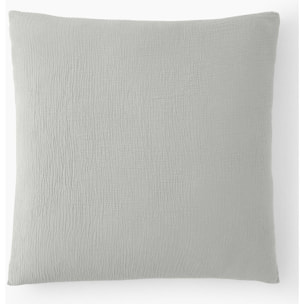 Paire de Taies d'oreiller gaze de coton gris glacier