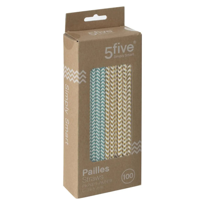 Pailles x 100 Papier d'Or