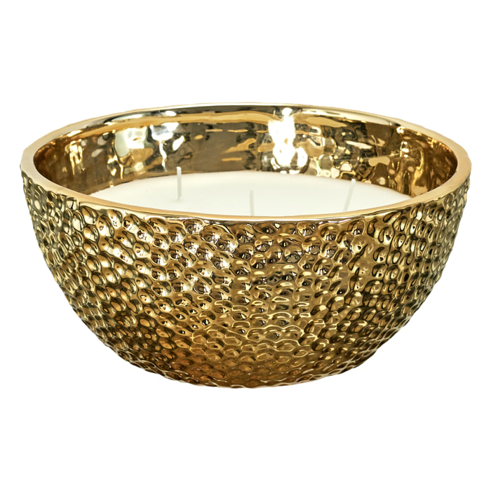 Bougie Parfumee Martelee Doree 5 Meches D21cm