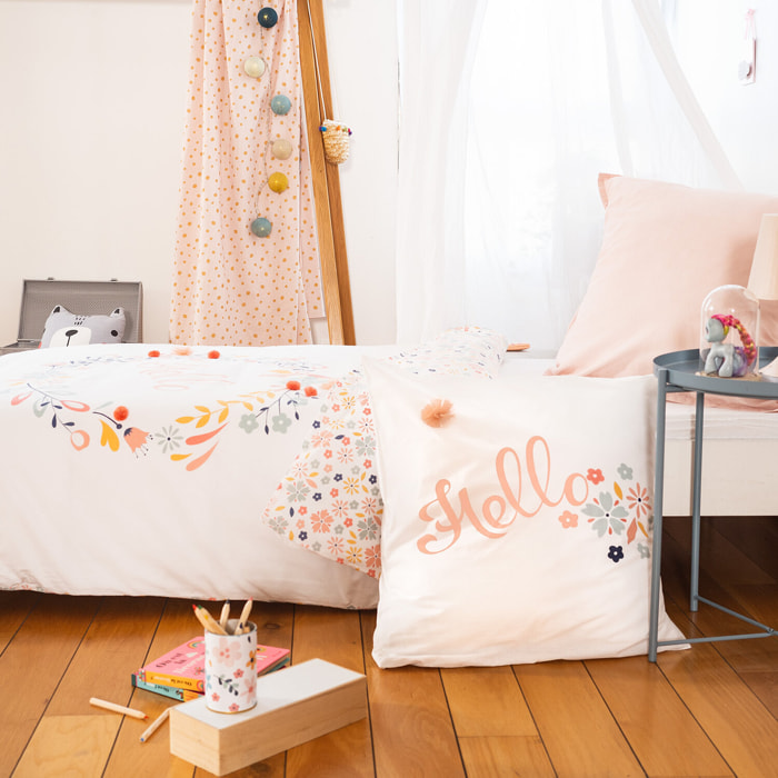 Parure de lit enfant 100% coton - hello